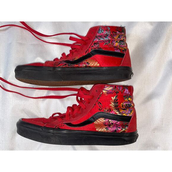 Vans Sk8 Reissue Hi Festival Santin Floral Suede Woman's Hi-Top - Size 8 - Picture 4 of 13